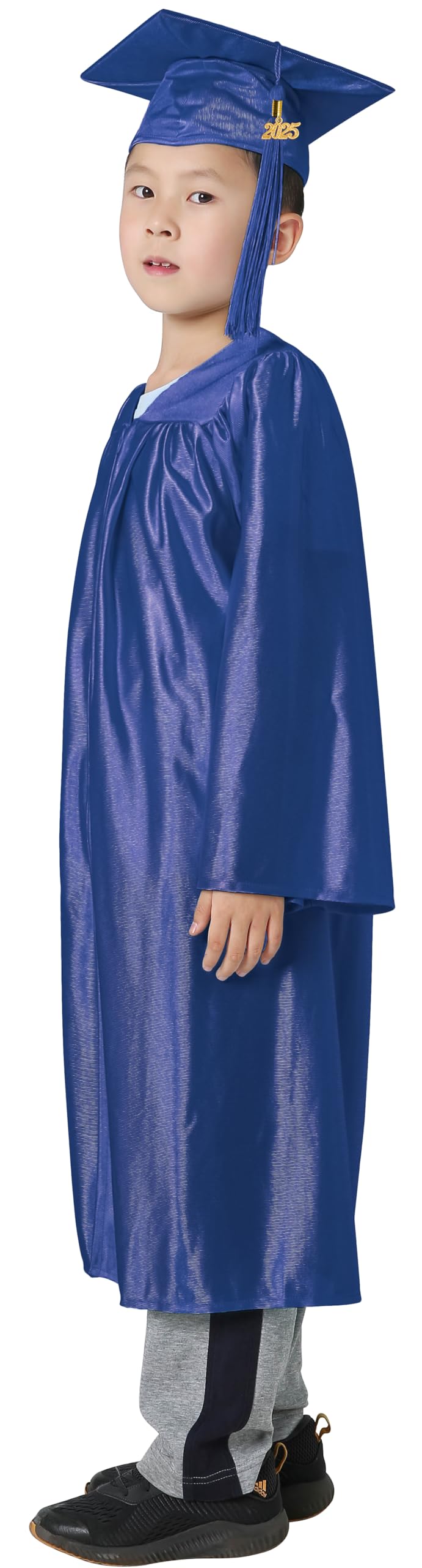 GraduatePro Kindergarten Graduation Cap and Gown Package Class of 2025 for Kids with Stole Certificate as Party Gift Royal 33