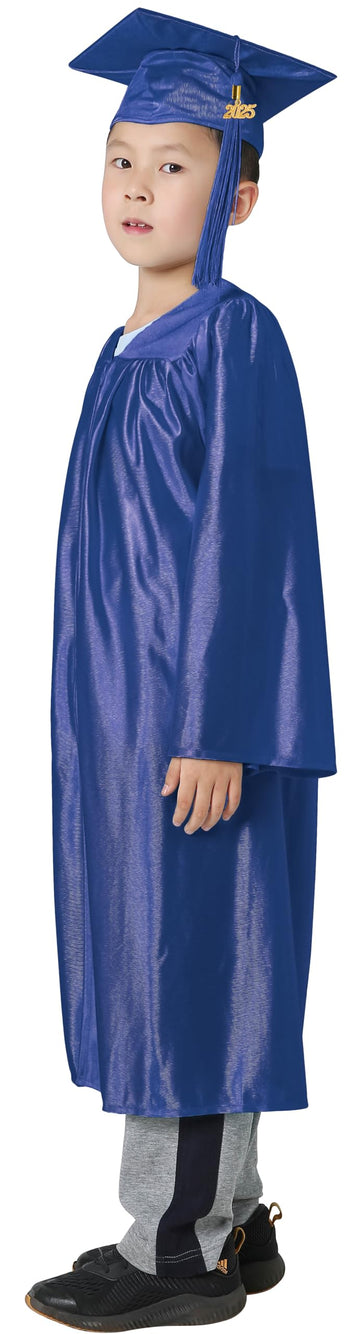 GraduatePro Kindergarten Graduation Cap and Gown Package Class of 2025 for Kids with Stole Certificate as Party Gift Royal 30