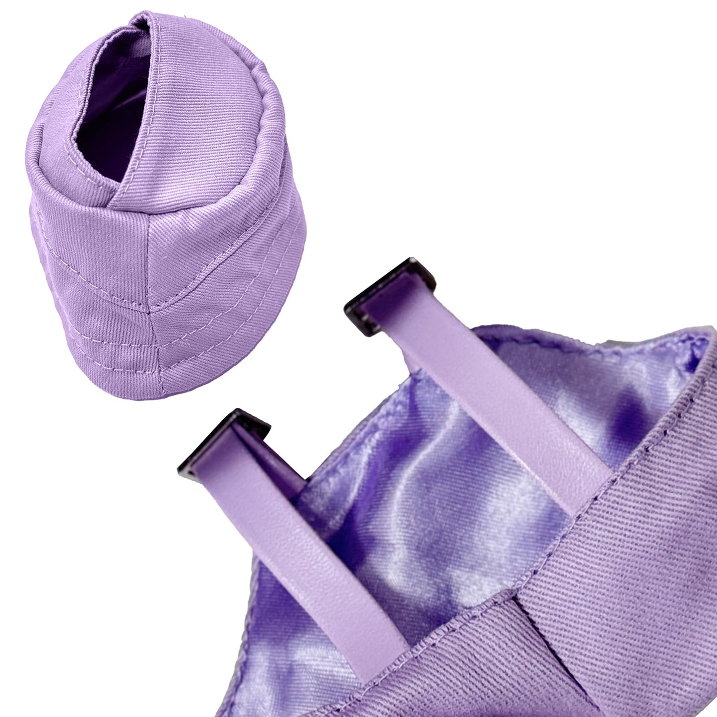 17cm Light Purple Outfit Set (Doll Not Included) - Bucket Hat  Overalls Shorts  Mini Camera & Shoes  Cute Style for 17cm Doll Dress-up(Purple SC)