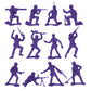 Tim Mee Toy Plastic Army Men - 48pc Purple Toy Soldier Figures - Made in USA, Model TM-67702