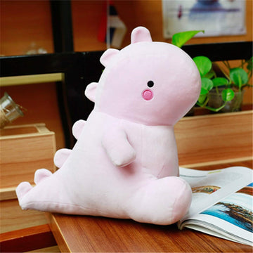 Vhyhcy Cute Dinosaur Plush Toys, Fat Dinosaur Stuffed Animals Toys Dolls, Soft Plush Stuffed Animal Dino Plushie, Birthday Gifts For Kids Girls Boys Pink 20 Inch