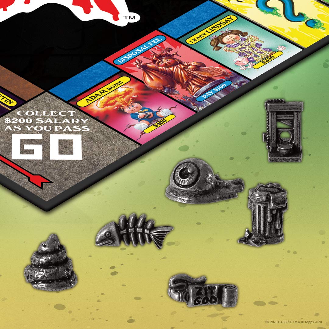 Monopoly Garbage Pail Kids | Based On Topps Company Garbage Pail Kids Trading Cards | Collectible Monopoly Game | Officially Lic