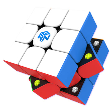 Cubershop Gan 356 M 3X3 Magnetic Speed Cube Lite, Gans 3X3 Stickerless Magnetic Cube, Smooth & Fast 3 By 3 Lite Flagship Performance, Gan 356M Puzzle Toy Speed Cube