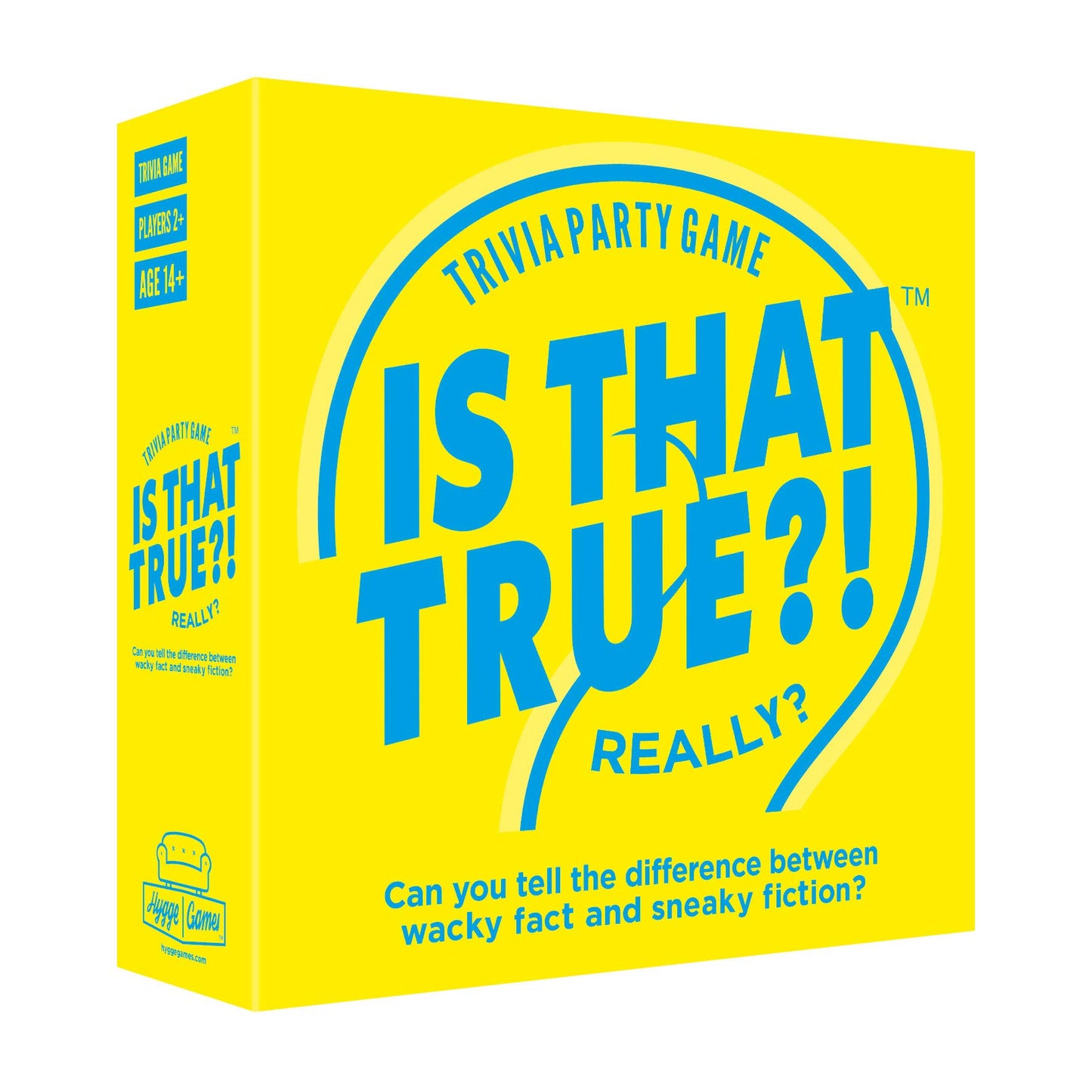 Hygge Games, is That True?! - Can You Tell The Difference Between Wacky fact and Sneaky Fiction? - Trivia Party Game, Yellow (21