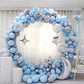 54Pcs Star Foil Balloons Moon Foil Mylar Balloons With 50Pcs Silver Star Balloons And 4Pcs Large Moon Foil Balloons For Baby Sho