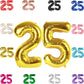25 Balloon Number, Gold Number 25Th Birthday Balloons 40 Inch, 25 Or 52 Years Old Gold Birthday Decorations For Men Women, 25Th