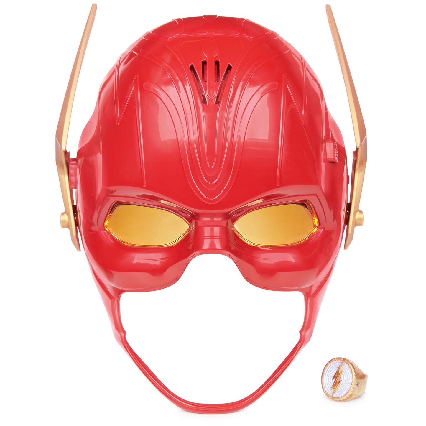 DC Comics, The Flash Hero Set, Iconic Mask with Visor and Ring, 10+ Unique Sounds and Lights, The Flash Kids Roleplay Costume fo
