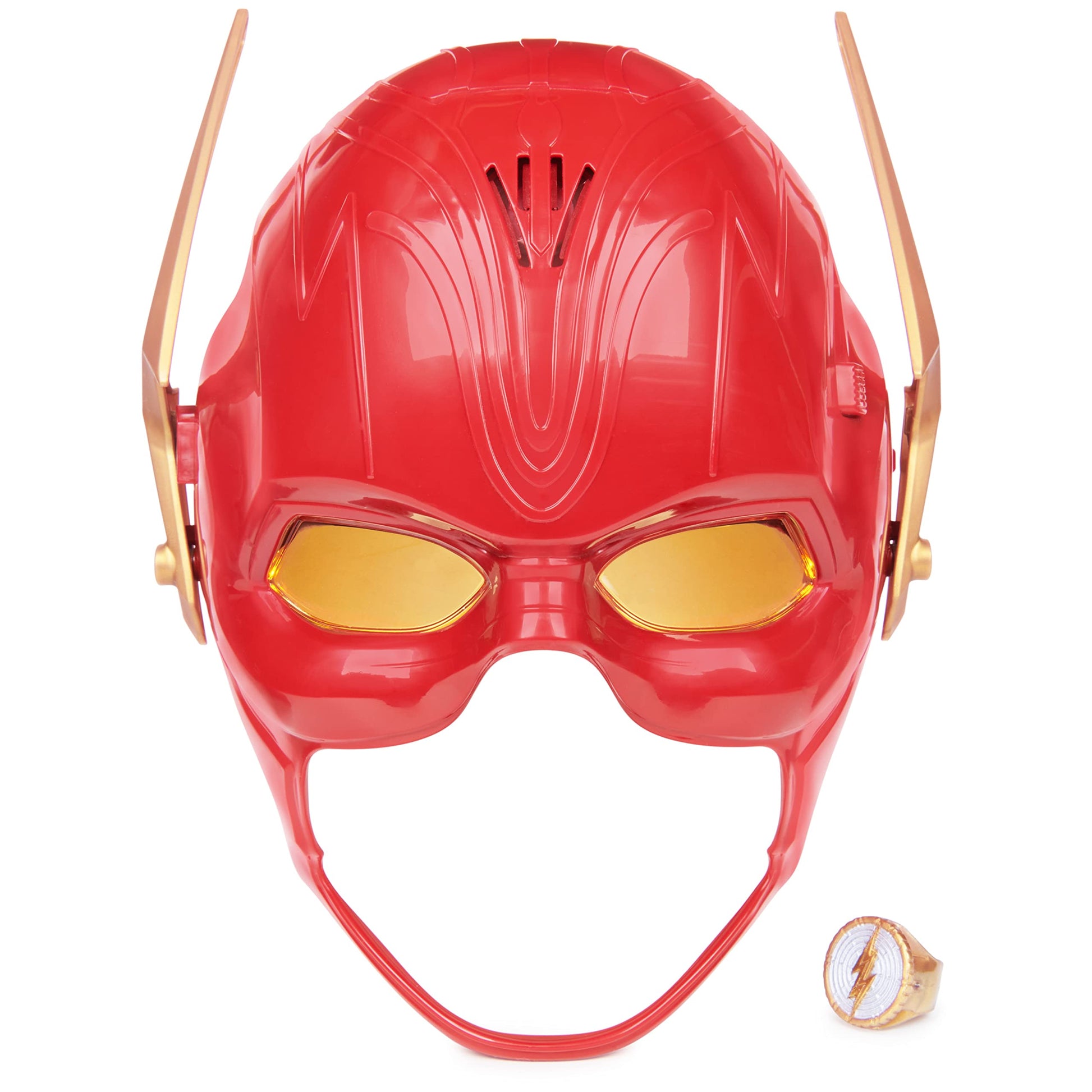 DC Comics, The Flash Hero Set, Iconic Mask with Visor and Ring, 10+ Unique Sounds and Lights, The Flash Kids Roleplay Costume fo