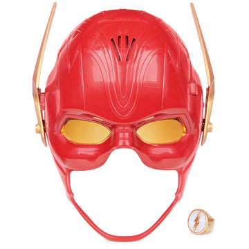 DC Comics, The Flash Hero Set, Iconic Mask with Visor and Ring, 10+ Unique Sounds and Lights, The Flash Kids Roleplay Costume fo