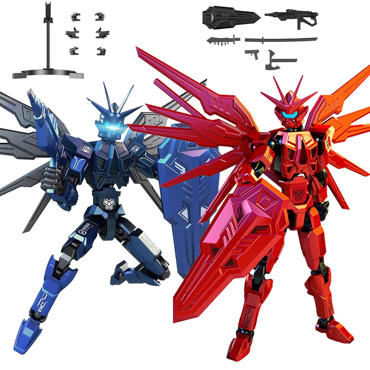 WKSBBTS T13 Action Figure 2Pack Sets - Already Assembled 3D Printed Collectible Toy with Dummy 13  Titan 13 Robot T-13 Model Dummy Toys Kit for 6 7 8 9 10 11 12 Years Old Kids Gift & mature-themeds