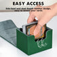 Zlca Card Deck Box For Trading Cards, Mtg Commander Deck Box Holds 120+ Single Sleeved Cards, Leather Magnetic Card Storage Box Fits For Tcg Ccg Magic Cards (Green)