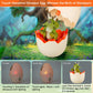 Marsjoy Easter Dinosaur Egg Hatching Egg With Realistic Dinosaur Action Figure - Triceratops With Sound And Led Lights, Touch Co
