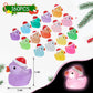 ROMROC 160Pcs Luminous Mini Christmas Resin Duck Miniature Glow in The Dark Ducks Christmas Decor Aquarium Ornament Dollhouse De
