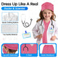 Doctor Scrubs Costume for Kids With Stethoscope Lab Coat Career Day Costume Halloween Dress Up For Boys Girls 3-12