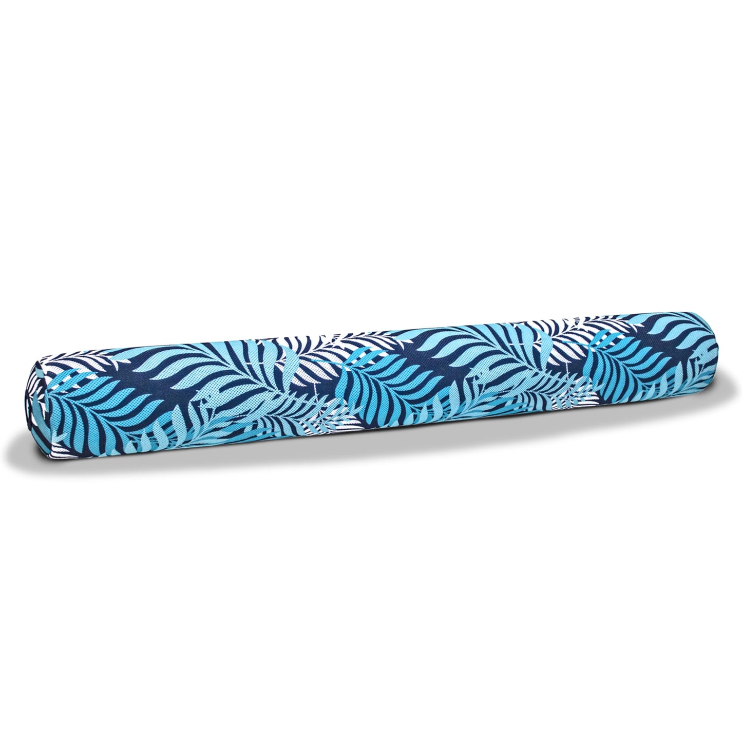 Aqua Oversized Inflatable Pool Noodle – Single – Soft Mesh Jumbo Noodle Pool Float – Blue/White Fern
