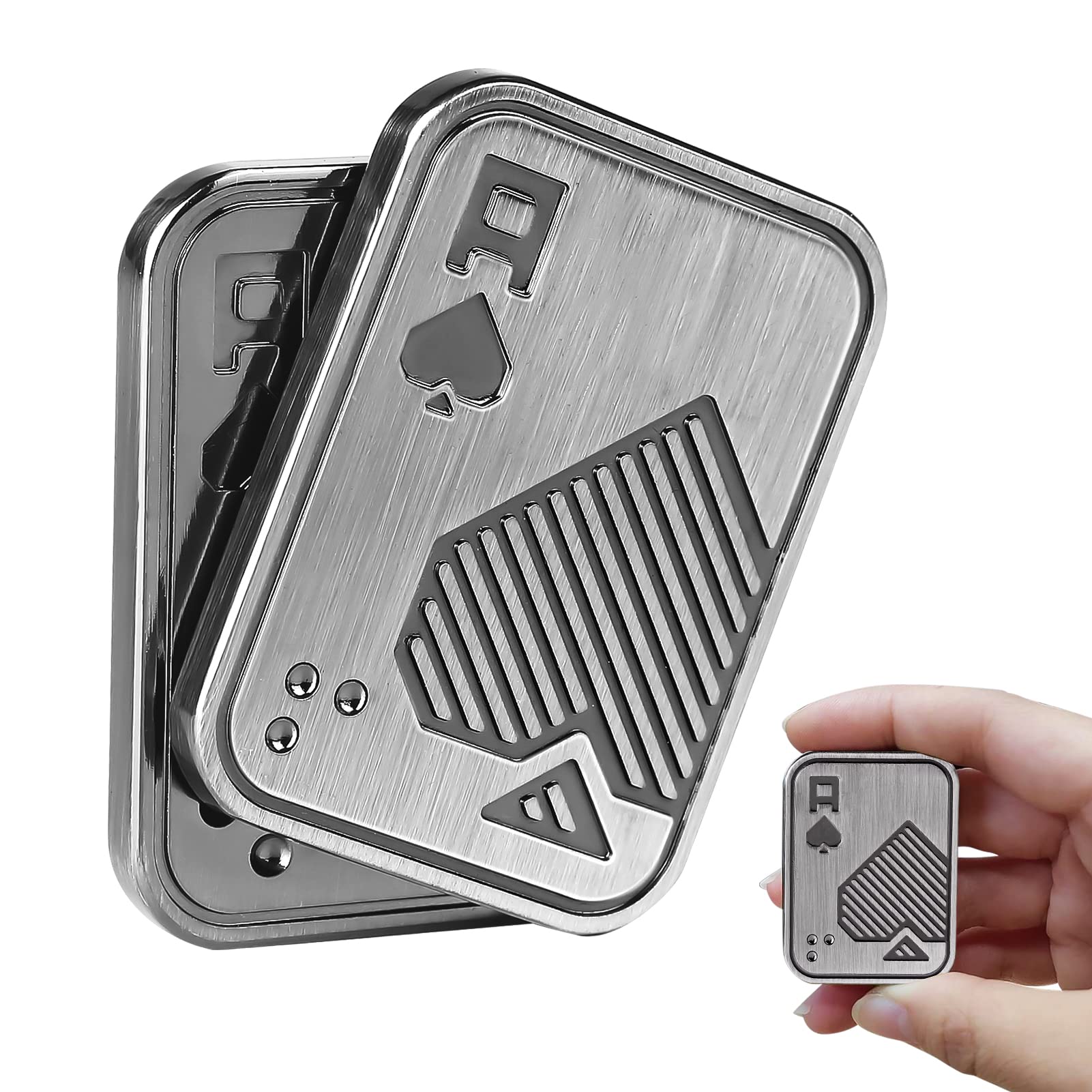 Fidget Toys Adults, Edc Metal Fidget Slider, Magnetic Poker Push Card, Adult Fidget Toy For Anxiety Adhd, Cool Office Gadgets Gi