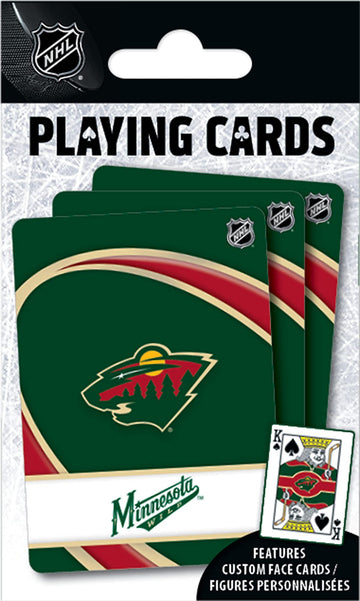 Masterpieces Family Games - Nhl Minnesota Wild Playing Cards - Officially Licensed Playing Card Deck For Adults, Kids, And Famil