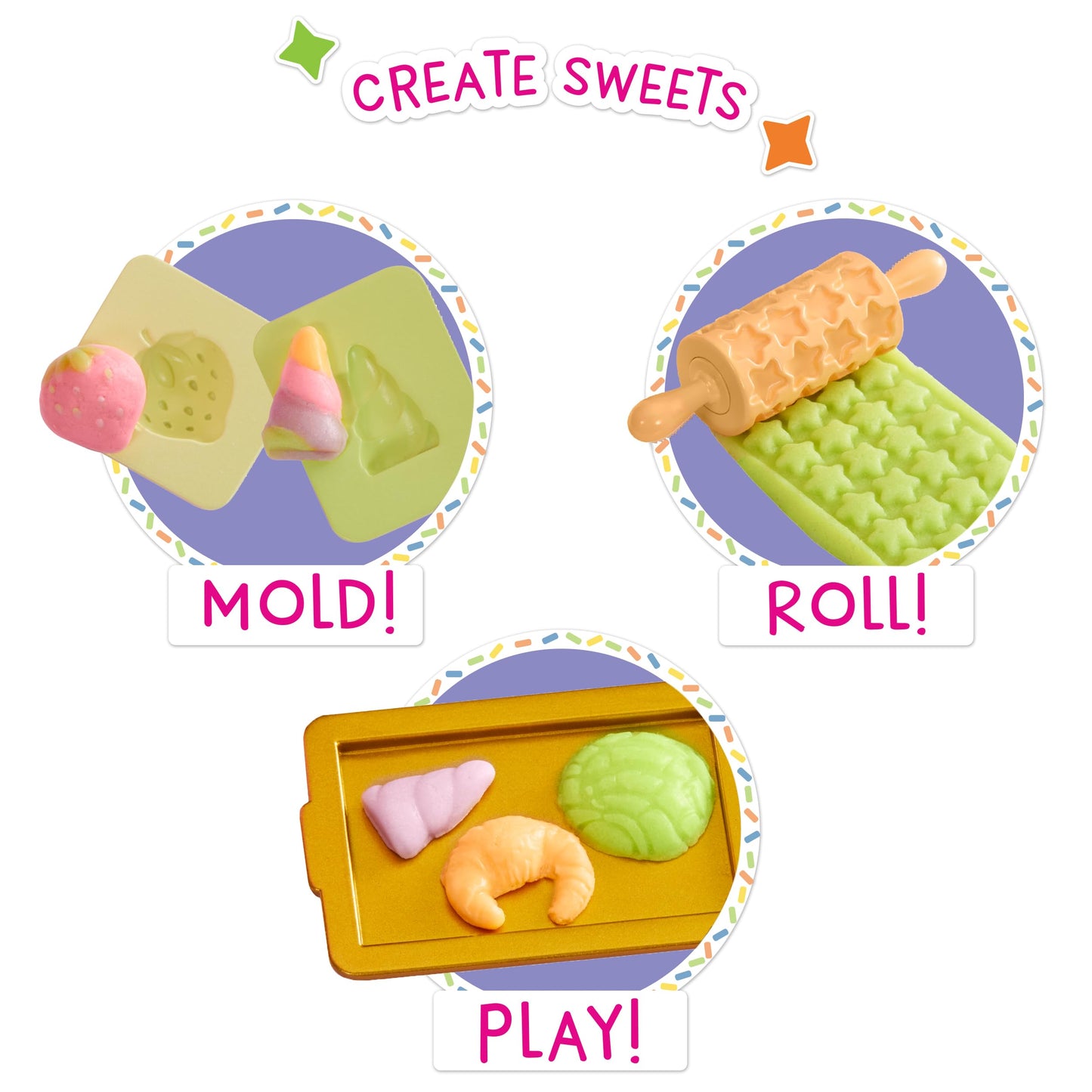 Rainbow High Littles Dessert Shop Playset + Small Doll (Pink 5.5, Make Ice Cream And Sweets, Kids Gift 4+