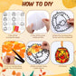 Pajean 36 Sets Fall Crafts Kit DIY Hedgehog Autumn Paper Crafts with Colored Tissue Paper Stickers Hedgehog Suncatcher Hanging O