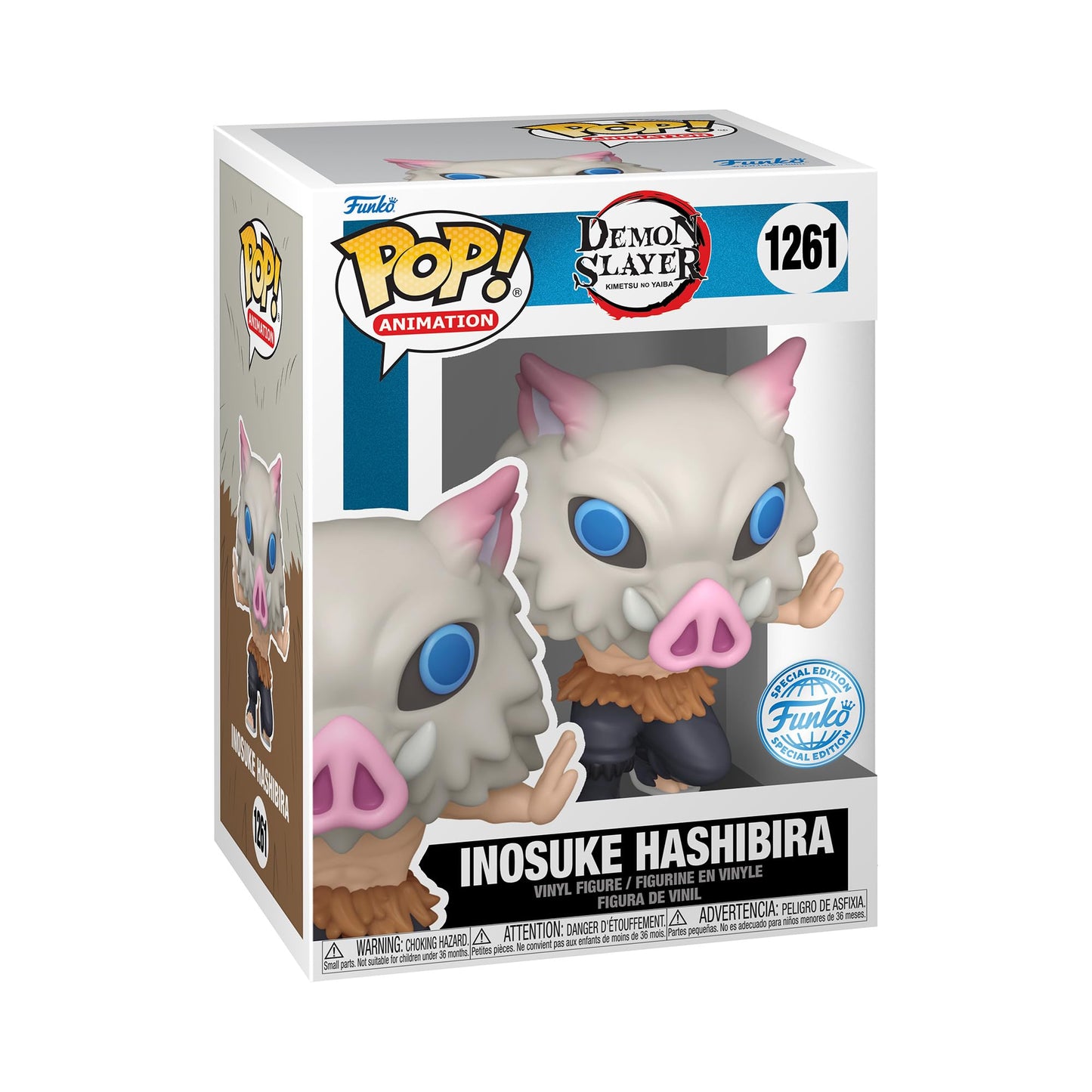 Funko Pop! Animation: Demon Slayer - Exclusive Multicolor Vinyl Figure (Inosuke 7Th Form Se #1261)