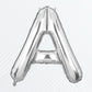 Flyloons Silver Alphabet Letter Foil Balloons for Name A Birthday Decoration Items, Anniversary, Baby Shower, Bachelorette, Wedd