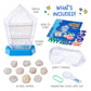 WONDERY KIDS Wow in The World Geode Kit – 10 Crystal Geodes, Display Case, Bonus Goggles & Magnifying Glass, STEM Toy for Ages 6+