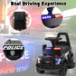 Costzon Police Car Ride On - 6V Electric Kids Car with Megaphone, Lights, Siren, Storage, White, 24” x 17” x 17”, Model QLS