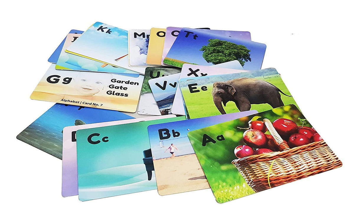 Negi Small And Capital Alphabets Flashcards For Kids Toddler (Preschool Pack) Laminated Durable Flash Cards Az Alphabets