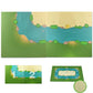 Taken All Grassland Rivers Baseplate - 10" x 10", Multicolor ABS Plastic, Perfect for City Roads Building Blocks (1 Straight + 1 Curve)