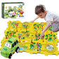 25Packs Puzzle Racing Children'S Racing Track Set, Dinosaur Puzzle Puzzle Racing Track Car Game Set, Puzzle Racing Track Set, Pr
