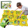 25Packs Puzzle Racing Children'S Racing Track Set, Dinosaur Puzzle Puzzle Racing Track Car Game Set, Puzzle Racing Track Set, Pr