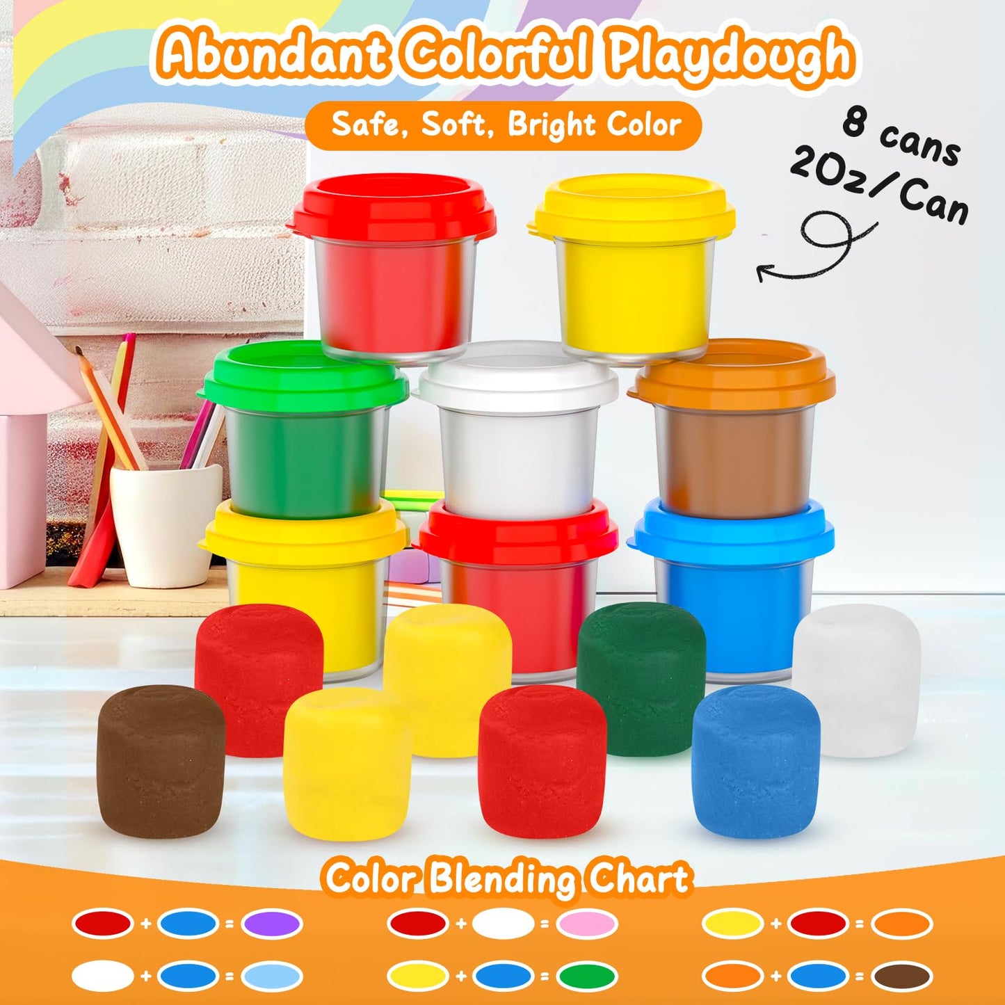 Playdough Sets for Kids Ages 4-8,Kids Toys for Ages 5-7 8-13,Toys for 3 4 5 6 7 8 Year Old Girl Gifts,Arts and Crafts for Kids 4