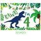 Dinosaur 4th Birthday Backdrop Party Decorations,Roar im 4 Dinosaur Party Decorations,Dinosaur Birthday Party Supplies 4 year ol