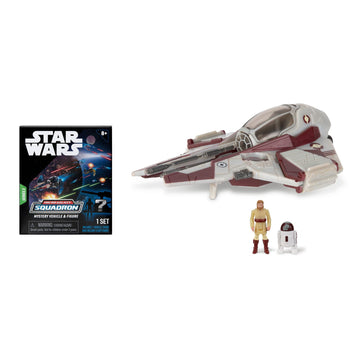 STAR WARS Micro Galaxy Squadron OBI-Wan Kenobi's Jedi Interceptor Mystery Bundle - 3-Inch Light protective covering Class and Scout Class Vehicles with Accessories