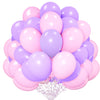 Cyttokl Pink And Purple Balloons 12 Inch 100 Pack Matte Light Pink Purple Latex Helium Balloons For Birthday Wedding Baby Shower