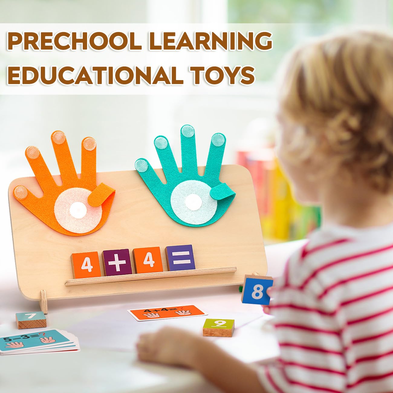Motree Preschool Learning Toys For Toddlers 2-4, Educational Math Manipulatives Number Counting Blocks For Kids, Montessori Toys