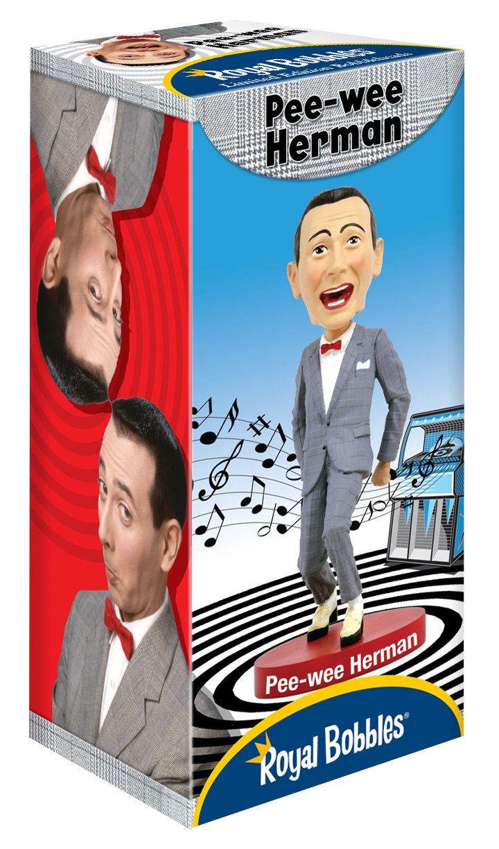 Royal Bobbles Pee Wee Herman Bobblehead Statue - 8 Inch Painted Polyresin Collectible