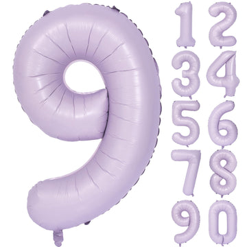 40 In Matte Purple Number Balloons Helium Foil Mylar Balloon Birthday Party Banquet Decoration Digital 9