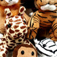 Playscene Suede Jungle/Zoo Animals, Assorted Suede Plush Jungle Animals (12 Piece Set)