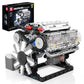 Mould King 10088 V8 Engine Model Kit Build Your Own Stem Mini V8 Model Engine Building Blocks Sets That Works For Adults & Kids Age 14+, 535Pcs