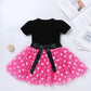 Imekis Mouse 2Nd 3Rd Birthday Outfit Baby Girls Dress Polka Dots Mini Tutu Headband Two Three Years Old Cake Smash Photo Shoot T