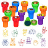 Cinrobiye 24 PCS Woodland Animals Party Stampers,Forest Creatures Birthday Favors for Boys Girls, Classroom Rewards, Carnival Pr