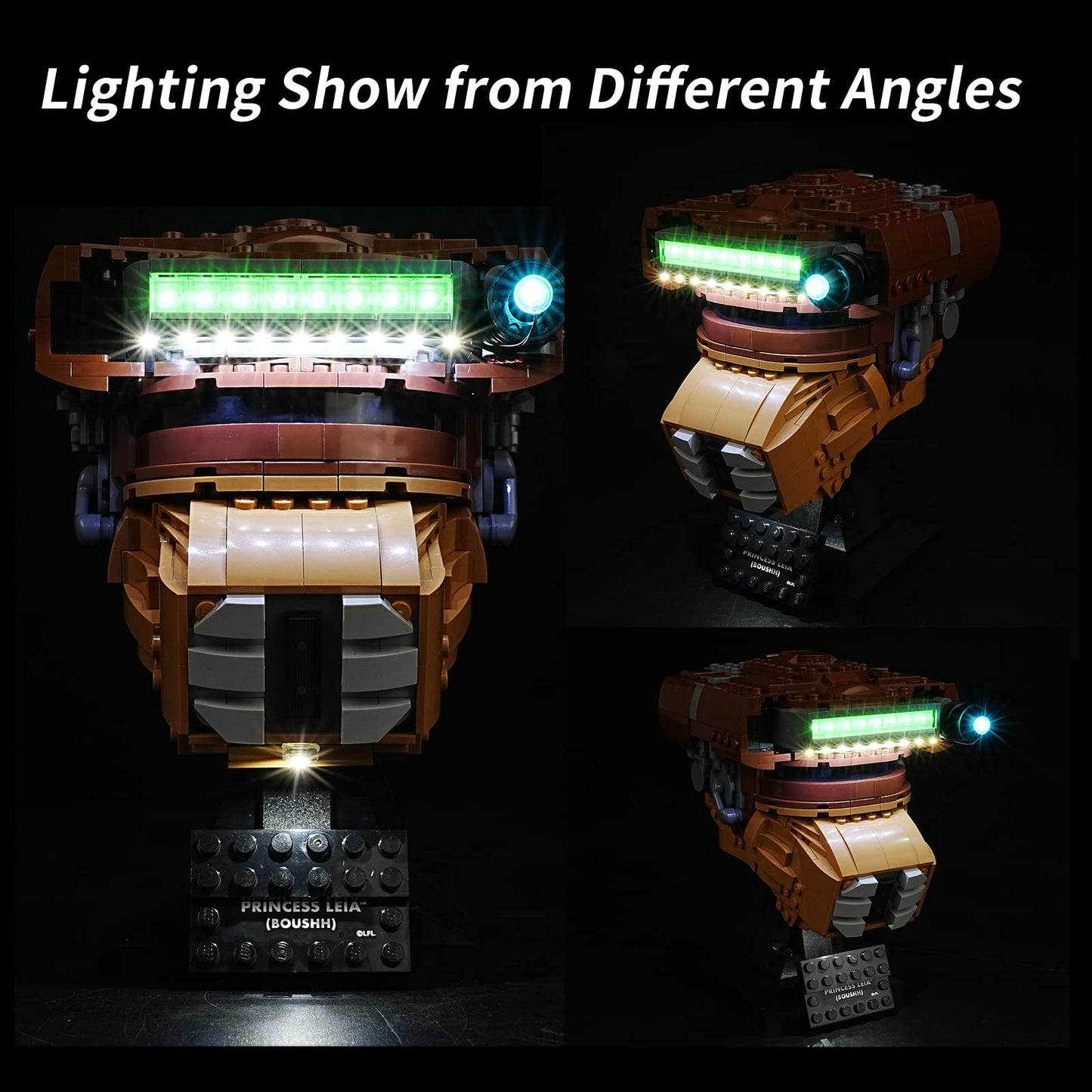 Rorliny Led Light Kit For Lego Star Wars Princess Leia Helmet 75351, Lighting Set Compatible With Lego 75351 (Lights Only, No Le