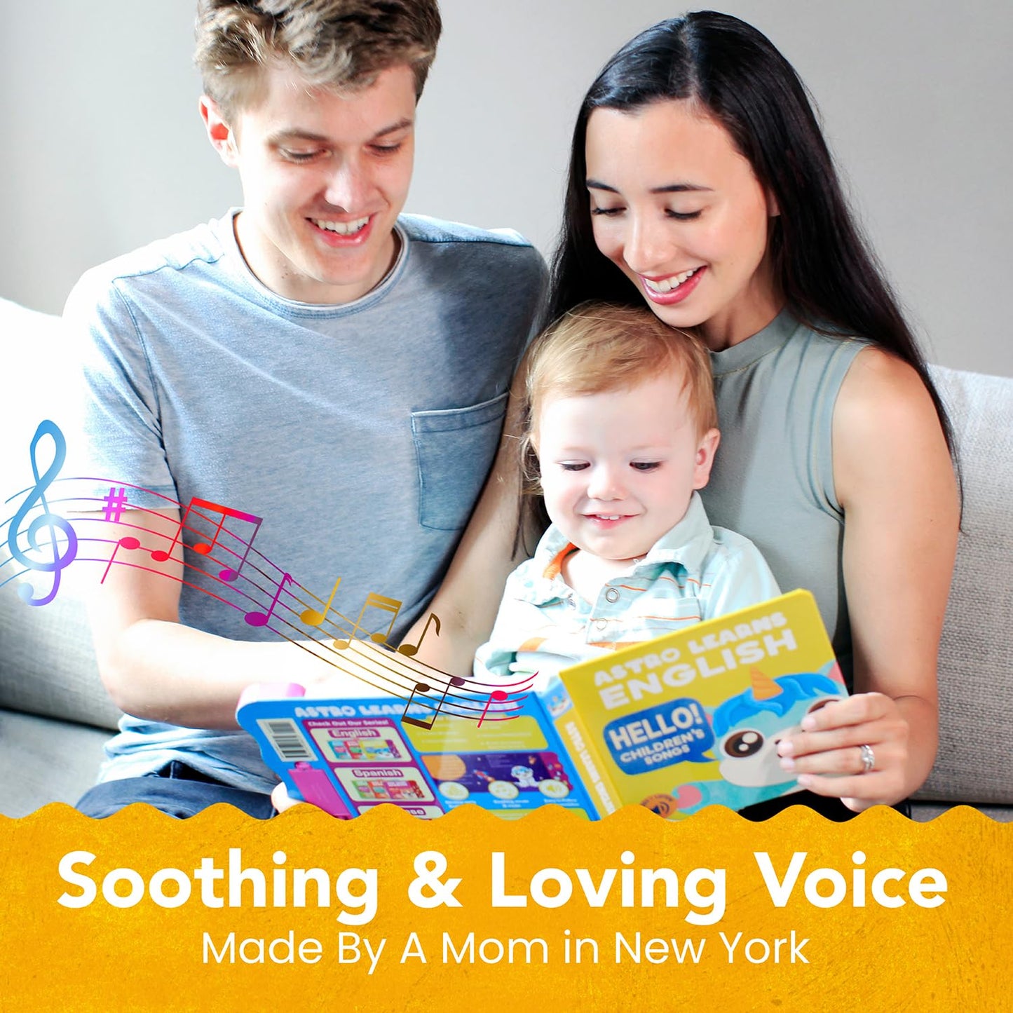 Astro Learns English Children's Songs Musical Books, Interactive Sound Toy, Pink & Blue for Toddlers Ages 1-3