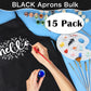 PLULON 15Pcs Kids Paint Aprons Bulk Art Painting Apron for Kids, Paint Apron Adjustable Children Chef Aprons with 2 Pockets for
