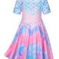 Doll And Girl Matching Nightdress Mermaid Dress Nightgowns Costume For Girl And 18'' American Girl Doll Clothes(3-140)