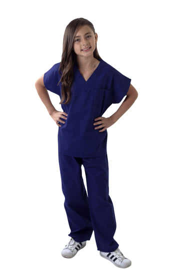 Natural Uniforms Childrens Scrub Set-Soft Touch-Role Play Costume Set (True Navy Blue, 2/3)