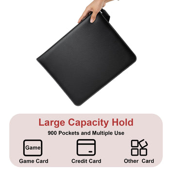 Collectible Trading Card Albums,Collectible Trading Card Protective Sleeves,Card Binder 18-Pocket,900 Pockets Card Case Holder F