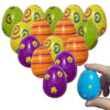 Higoala 24 Printed Plastic Easter Eggs, Fillable Easter Egg Hunt Party Supply Pack - 2.5 Inch Assorted Color Plastic Eggs