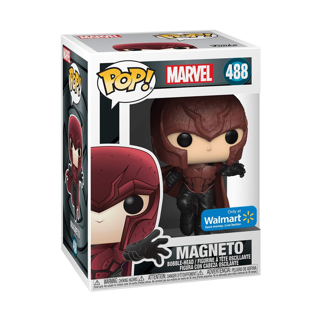 POP Funko Pop Magneto 488 Figure - Small Multicolor Collectible